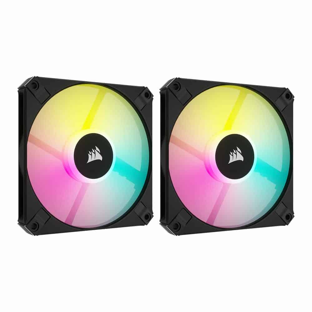 (image for) Corsair iCUE AF120 RGB SLIM Black 120mm 2 Fan + Lighting Node CORE Pack